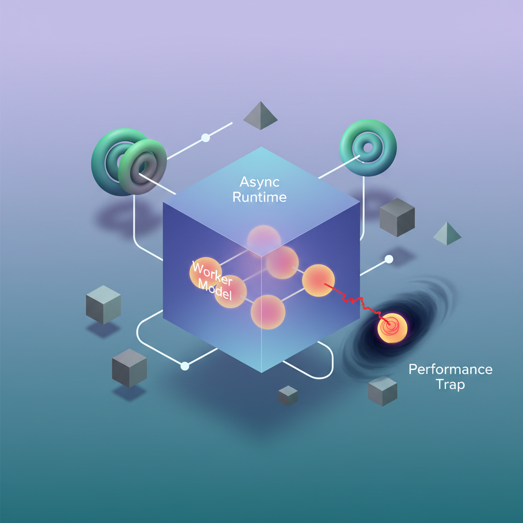 Visual: Actix worker thread architecture showing isolated event loops and blocking operation isolation