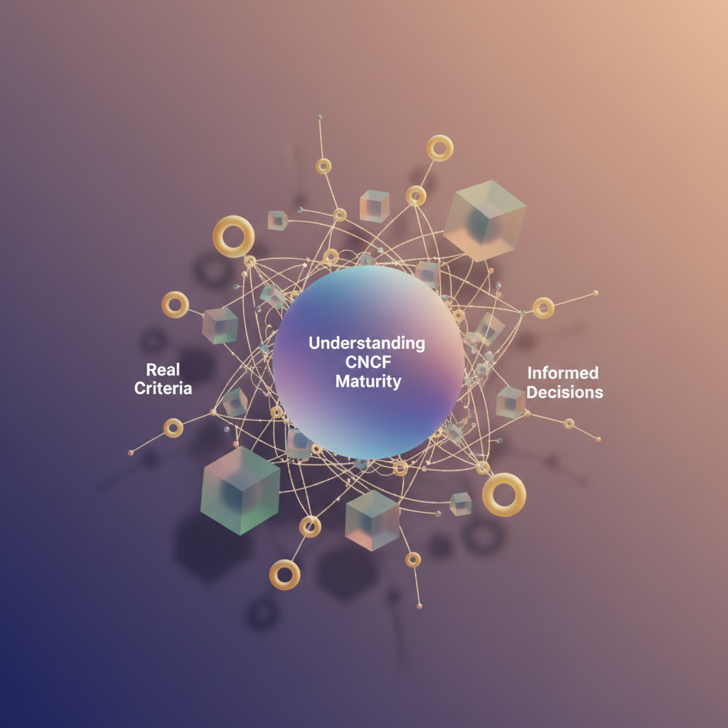 Visual: CNCF maturity levels progression from Sandbox through Incubating to Graduated