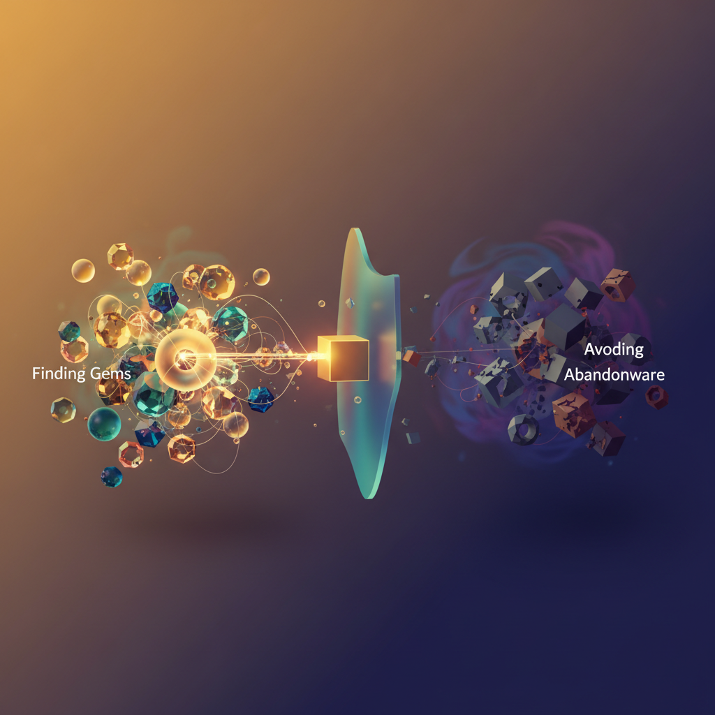 Visual: Sandbox project evaluation criteria with GitHub metrics and community indicators