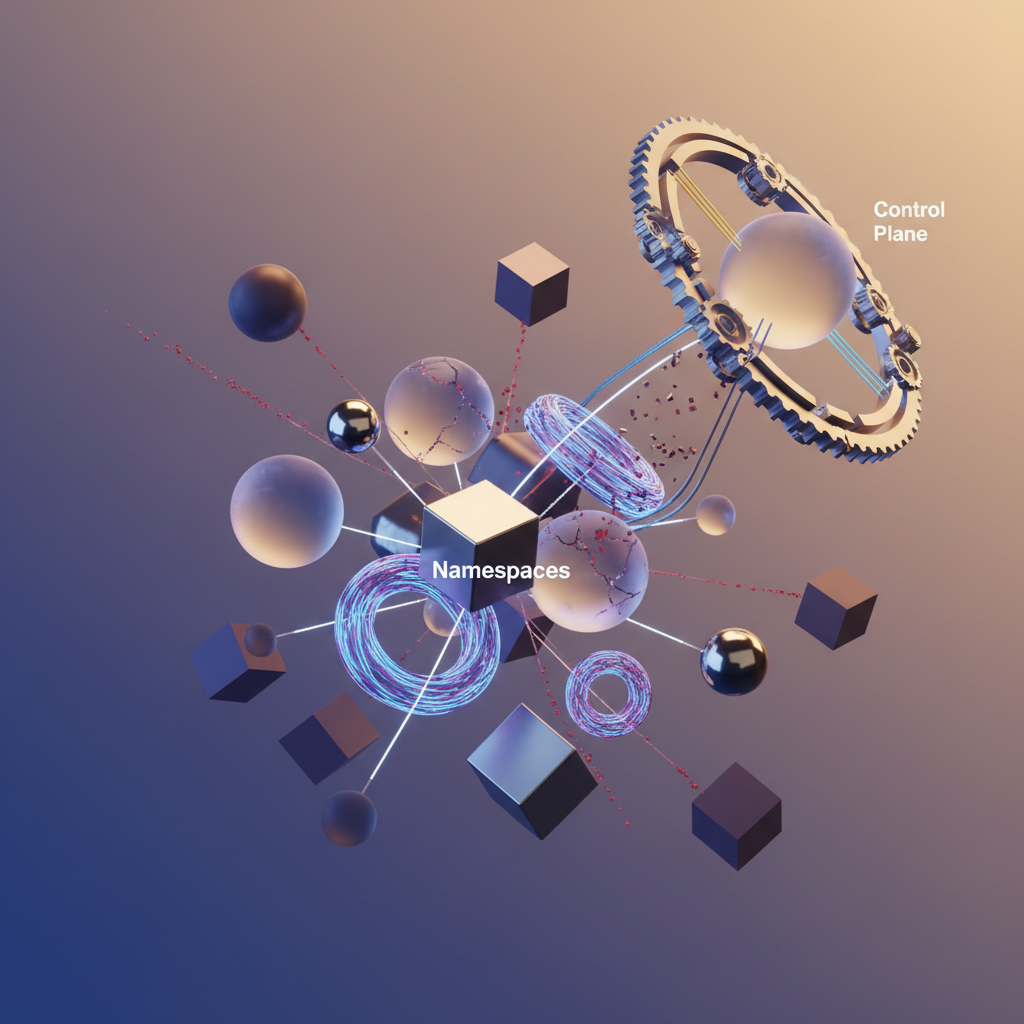 Visual: multi-tenancy spectrum from namespace isolation to dedicated physical clusters