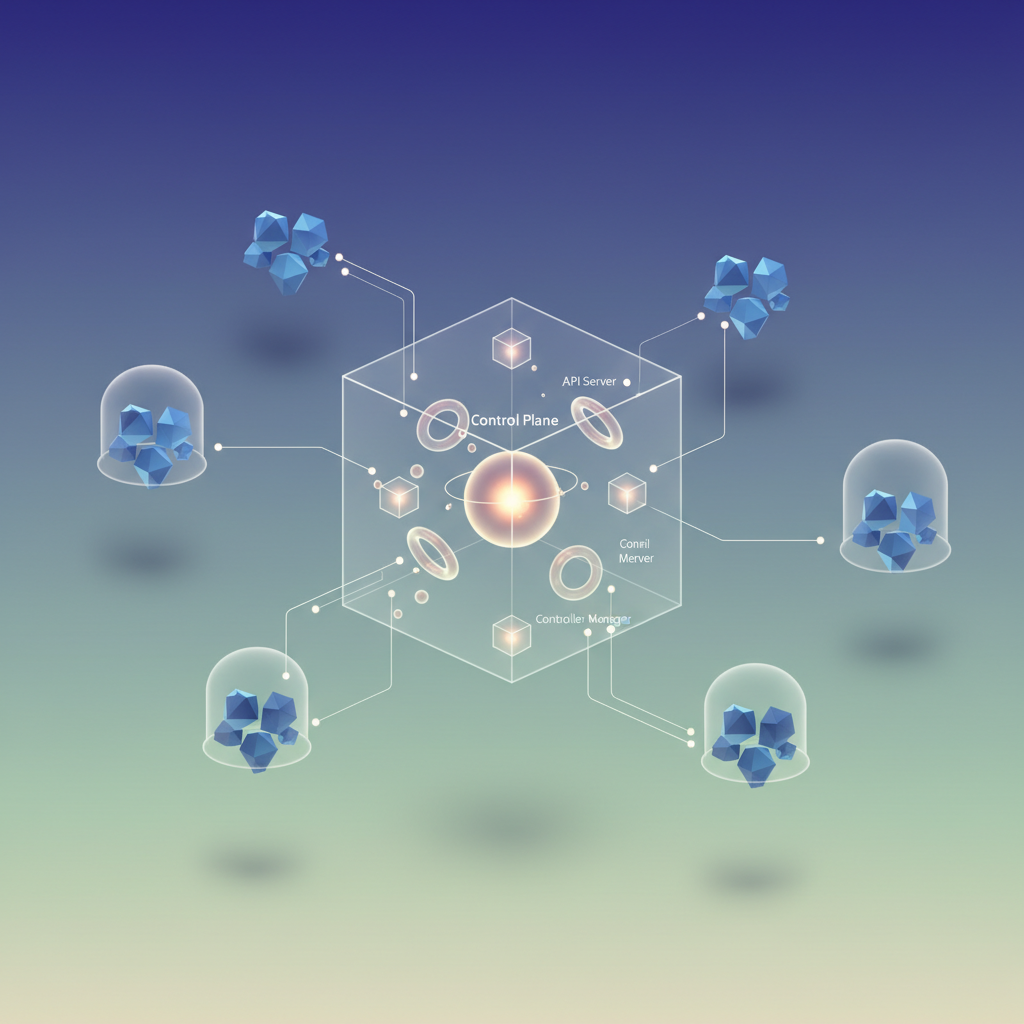 Visual: Kubernetes control plane components and their tenant-shared failure surfaces