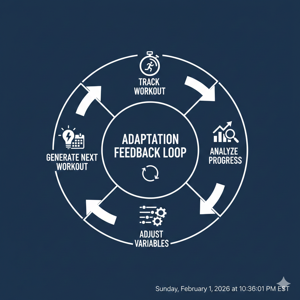 Constraint satisfaction showing intersection of user goals, equipment availability, and muscle coverage