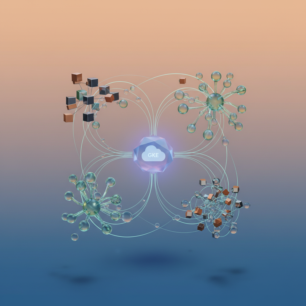 Visual: Container orchestration managing multiple workloads across nodes