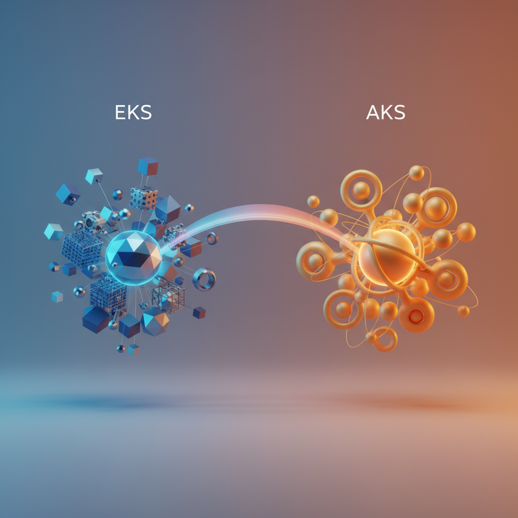 Visual: EKS vs AKS architecture comparison