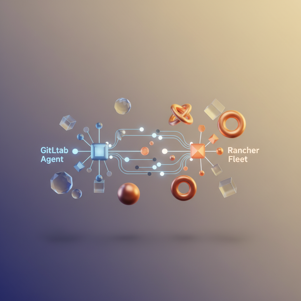 Visual: Pull-based architecture with GitLab Agent and Rancher Fleet