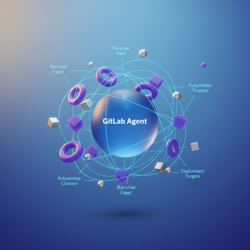 Visual: GitLab Agent and Rancher Fleet architecture integration