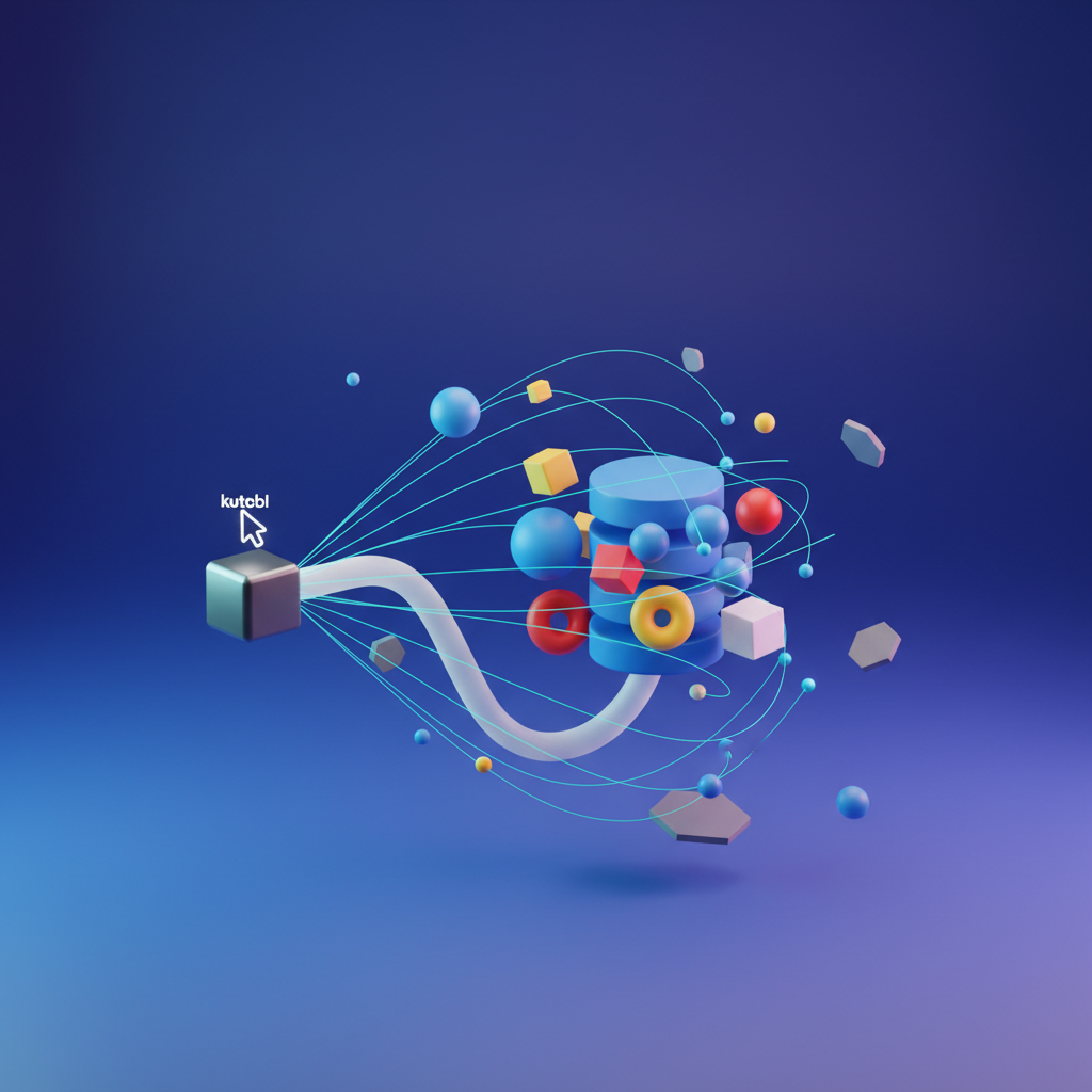 Visual: kubectl as a database client interfacing with the Kubernetes API