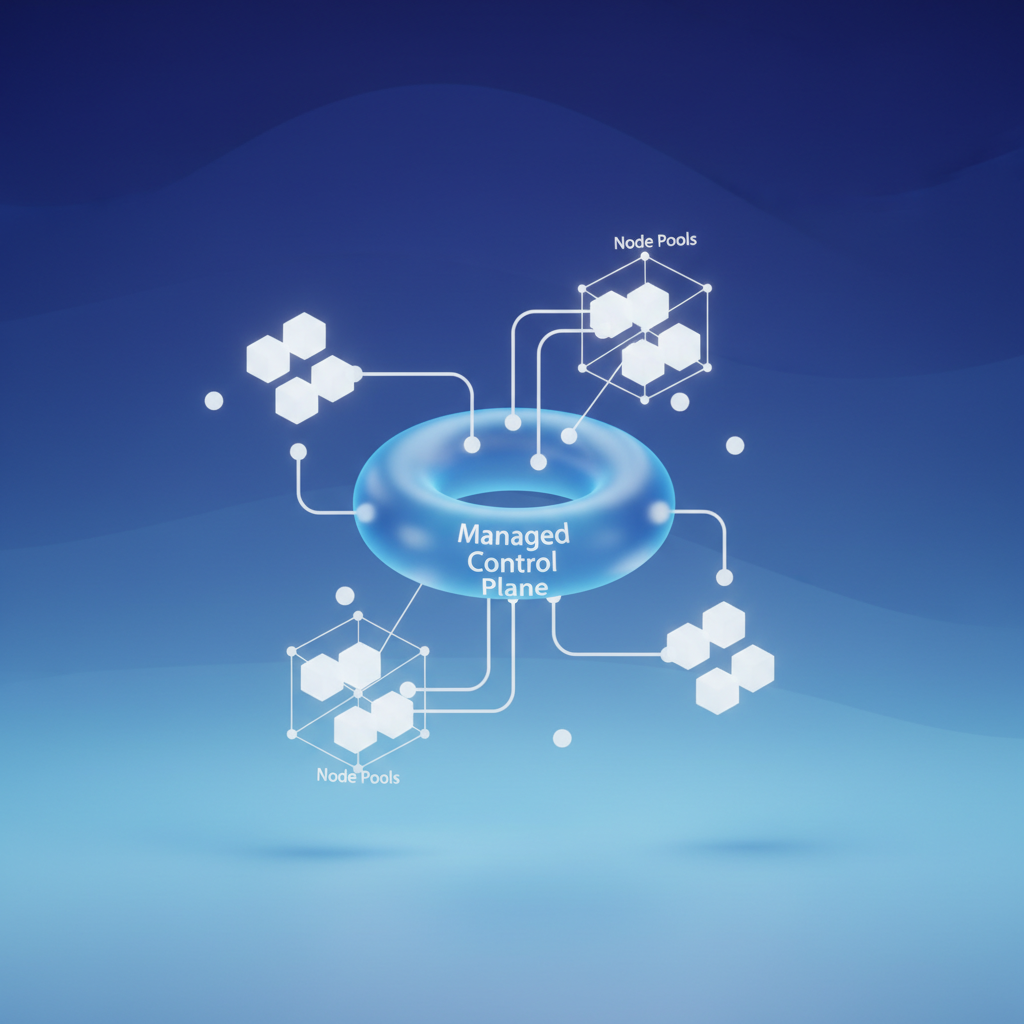 Visual: DOKS architecture showing managed control plane and customer-owned node pools