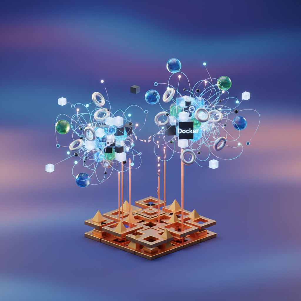 Visual: The container management gap between local Docker and production Kubernetes