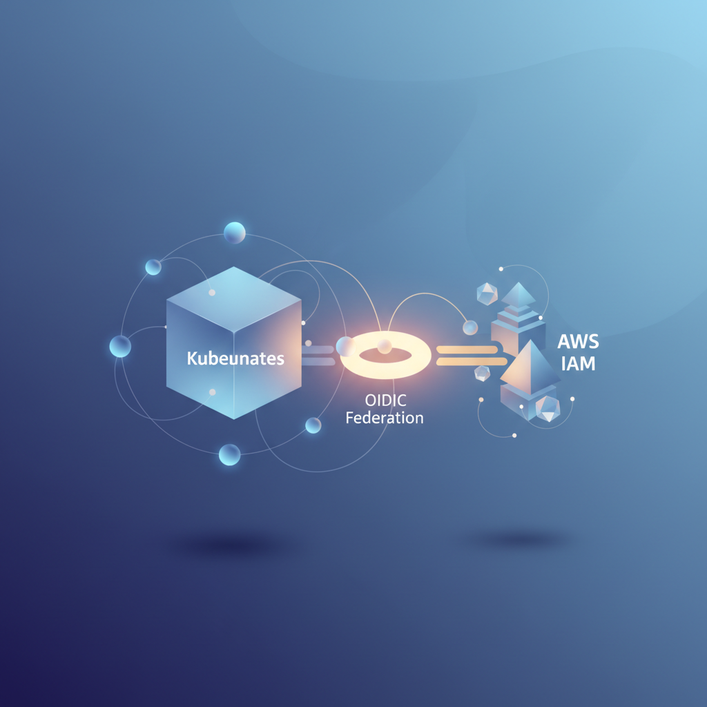 Visual: Architecture diagram showing OIDC token flow from pod to STS to temporary credentials